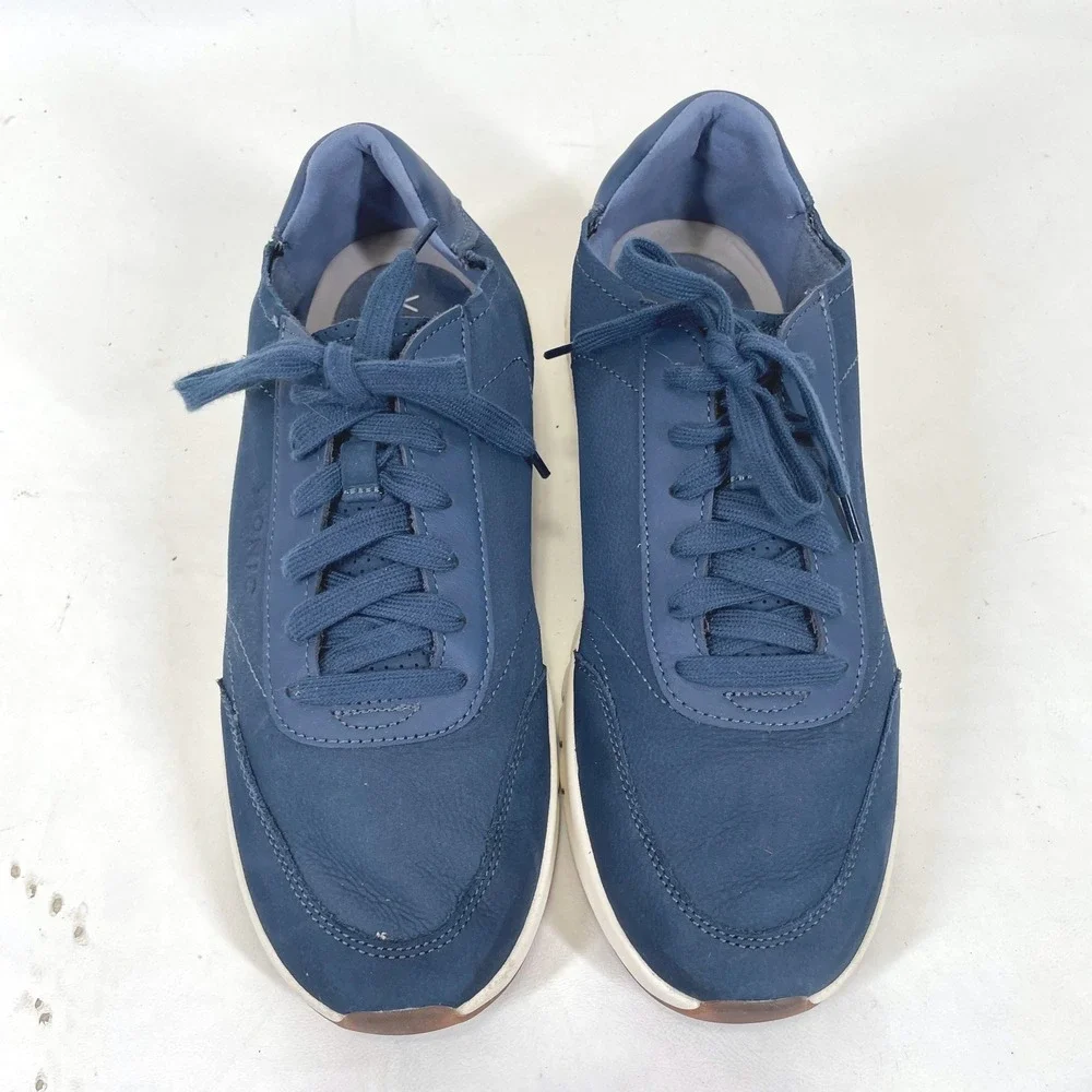 Vionic Uptown Sneaker Navy Blue Leather Lace Up Walking Shoes Womens Size 10